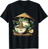 Frog Eating RaUnisex Design Tshirt Cute Japanese RaUnisex Anime Fan Tshirt Summer Casual Crew Neck TshirtSummer Streetwear YK Top