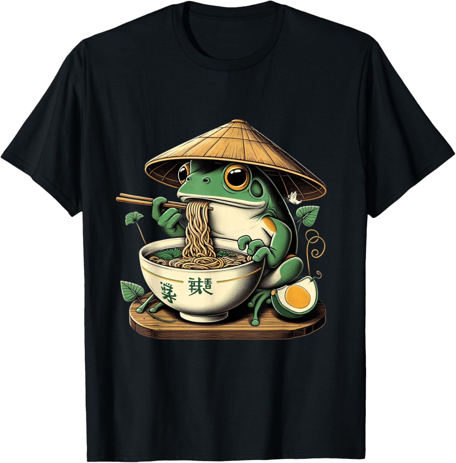 Frog Eating RaUnisex Design Tshirt Cute Japanese RaUnisex Anime Fan Tshirt Summer Casual Crew Neck TshirtSummer Streetwear Y2K Top S