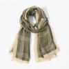 Men's Patchwork Striped Autumn/Winter Jacquard Scarf New Warm Personalized Black Scarf for Men