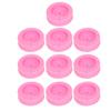 10PCS Biscuit Silicone Mould DIY Cake Decoration Fondant Chocolates Mold for Baking Tools Pink