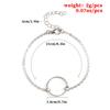 Anklet Stylish Adjustable Universal Circle Aesthetic Jewelry Office Lady Ankle Bracelets Creative Gift Foot Chains for Women