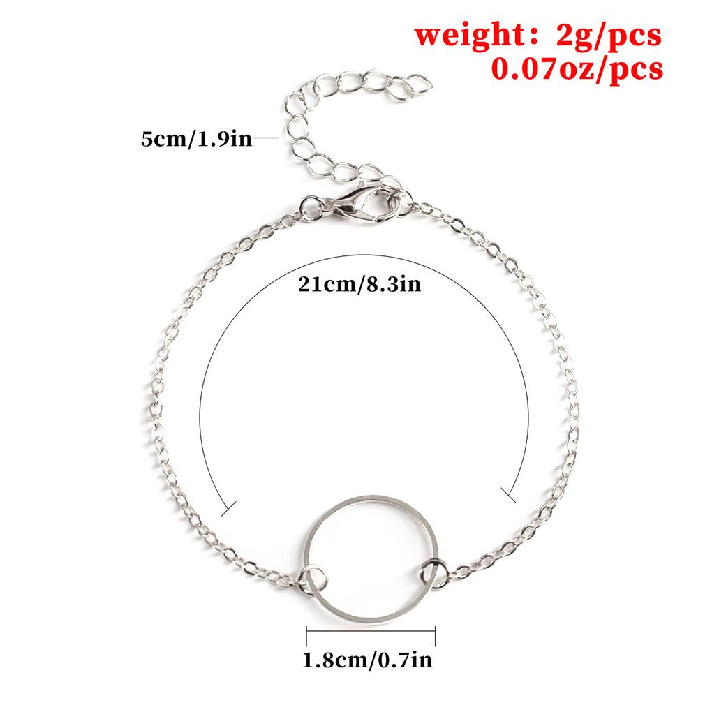 Anklet Stylish Adjustable Universal Circle Aesthetic Jewelry Office Lady Ankle Bracelets Creative Gift Foot Chains for Women