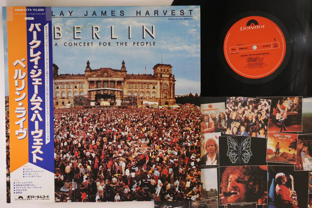 LP Record BARCLAY JAMES HARVEST - Berlin (A Concert For The People) 28MM0174 POLYDOR 1982 Japan Obi Rock Used