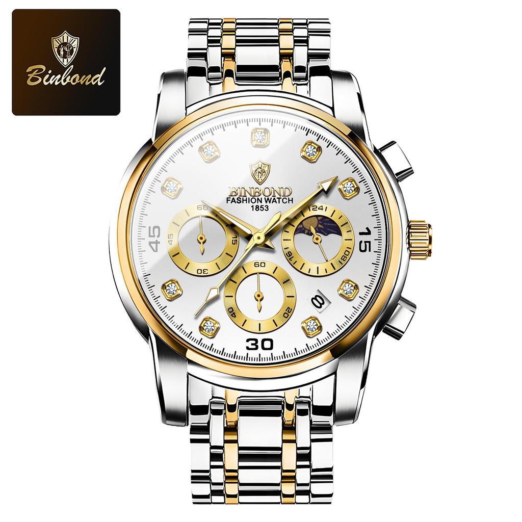 Binbang Multifunctional Quartz Men's Business Watch