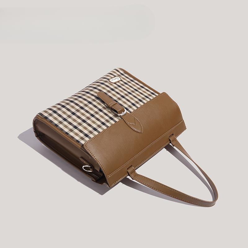 Bag Academy Style Pattern Tote Bag Commuting Versatile Handbag Autumn and Winter Shoulder Bag for Women