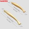 NAIERDI Bright Gold Cabinet Handles Fish Solid Drawer Knobs Zinc Alloy Kitchen Cupboard Door Pulls Furniture Handle Hardware