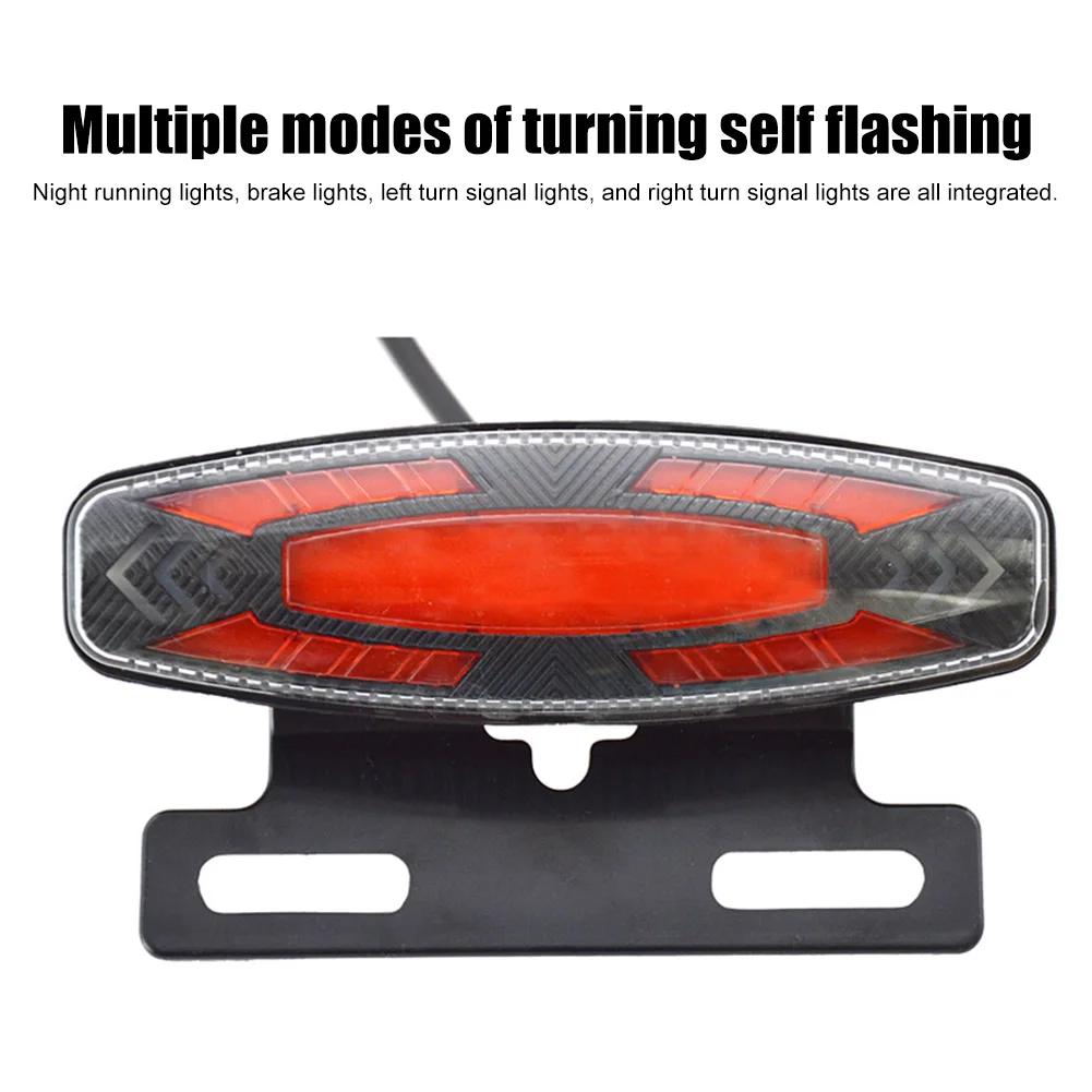 Electric Bicycle Led Tail Light Multi-functional High Brightness Safety Warning Rear Lamp Mountain Bike Steering Light