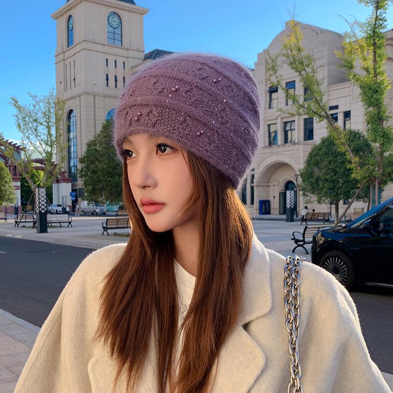 Winter Double-layer Thermal Hat New Fashion Middle-aged and Elderly Ear Protection Knitted Wool Hat