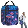 Elf Mushroom Luminescence Pattern Insulated Lunch Bag for Women Children Portable Food Boxes Thermal Lunch Box Tote