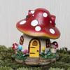 Cute 8.5cm*10cm Mushroom House Miniature Resin Ornament Fairy Garden Flower Potted Plant Craft Home Decor