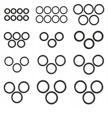 Set of 50 Universal Oil-resistant Rubber O-rings