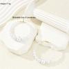 1 Pair Elegant Imitation Pearl Hoop Earrings For Women Simple White Color Circle Hoop Earrings Trendy Wedding Party Jewelry 2026