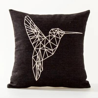 Decorative Throw Pillows Case Geometric Colorful Animals Deer Nordic Style Cotton Linen Couch Cushion Cover For Sofa Home Decor