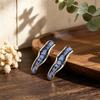 Popular hand-painted enamel stud earrings irregular geometric long strip wave commuting versatile light luxury earrings