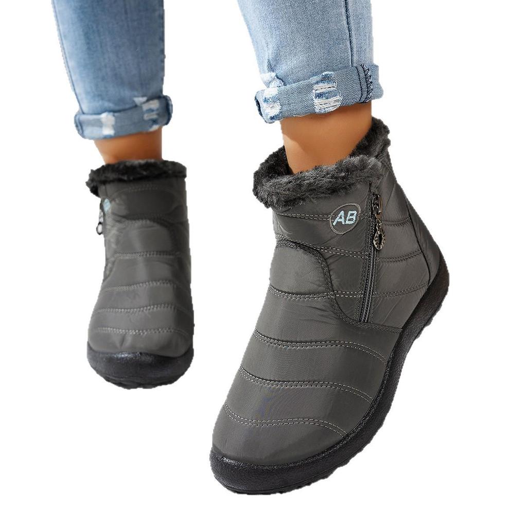 Women's Waterproof Snow Boots - Non-Slip, Warm, Plus Size 44 Outdoor Cotton Shoes