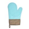 Silicone Heat-Resistant Diamond Quilted Anti-Scald Oven Gloves with Cotton Padding