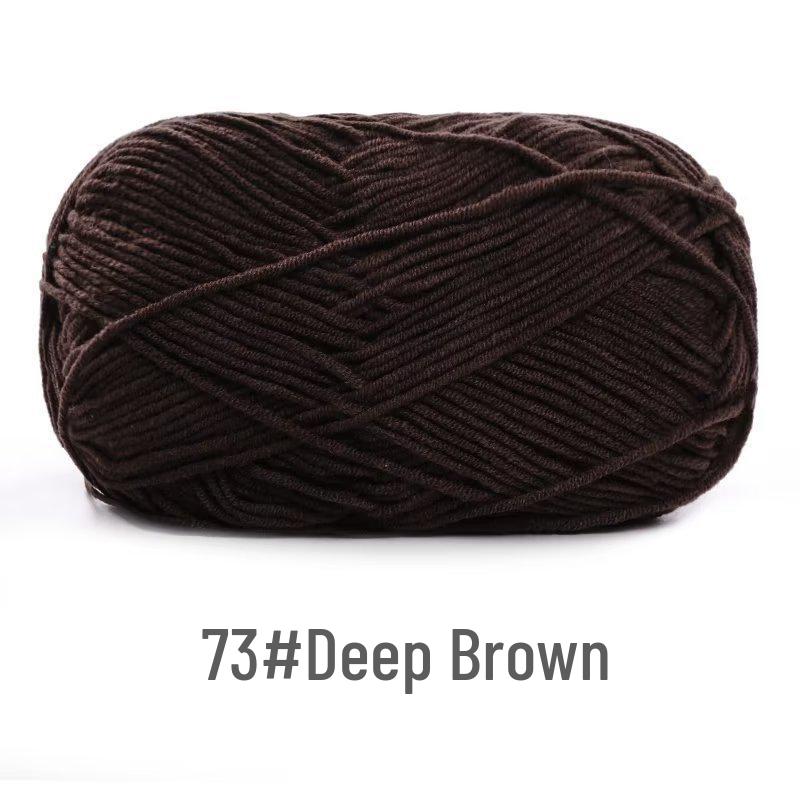 Su He 4-Strand Combed Cotton Yarn for Handmade Knitting: DIY Milk Cotton for Dolls, Cushions, and Blankets.