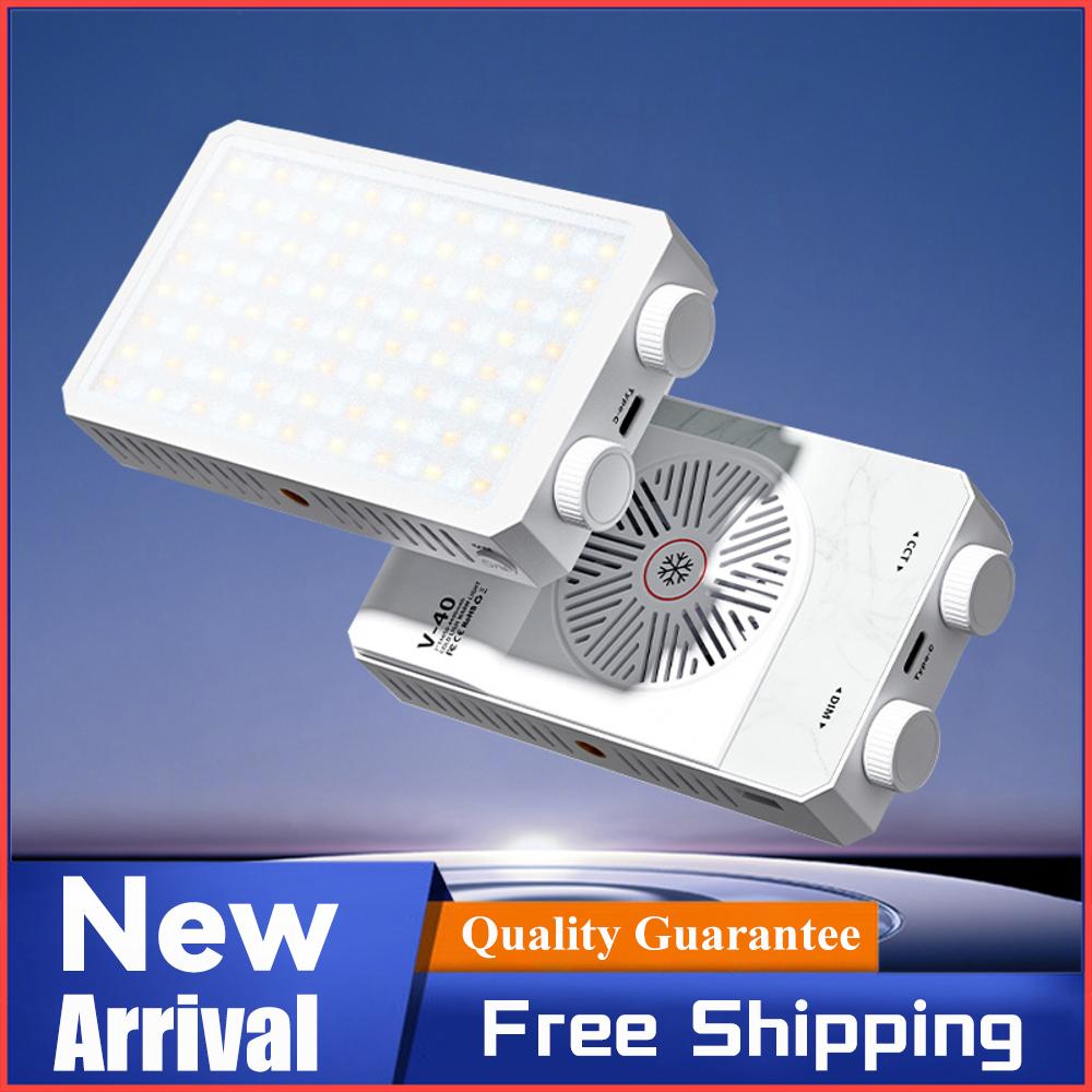 40W LED Camera Light 4400mAh Rechargeable Handheld Fill Light Portable Light Panel Video Light for Photography