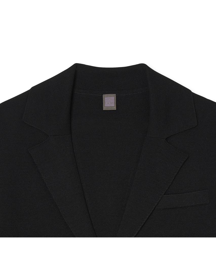 IOLO Merino Wool Milano Knit Blazer_Black
