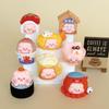 8pcs Kawaii Cartoon Pig Doll Miniatures Ornament Luminous Resin Small Ornaments DIY 8Pcs/Set Desktop Statue Pendant Accessories
