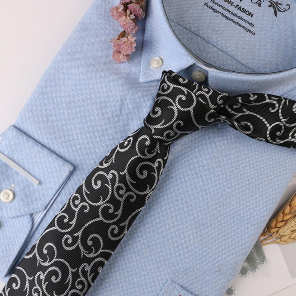 Regulowany Żakardowy Krawat Kwiatowy Miękki Pasiasty Dzianinowy Krawat Akcesoria do Garnituru