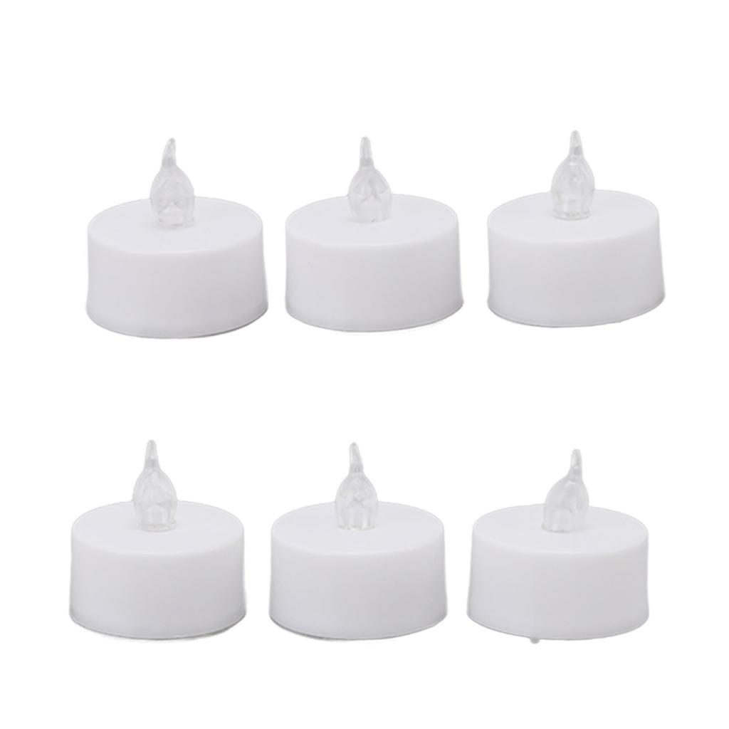 12Pcs Flameless LED Candle Light Tea Lights Candles with Color Transparent Wick Halloween Holiday