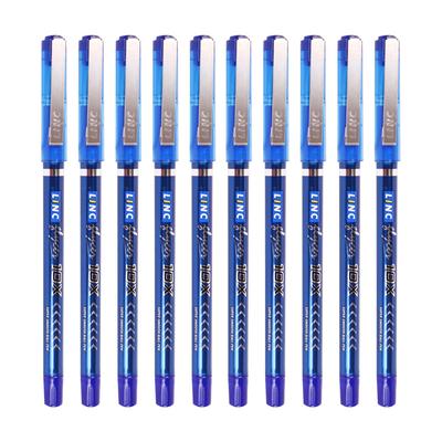 Linc Glycer Ball Pen Pack of 1 X 10pcs | 0.6 Mm Blue Ink | Click-Off Cap for Office, School & Home Writing