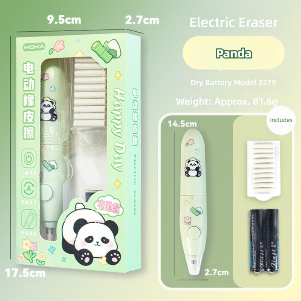 

Battery Powered Automatic Eraser Cartoon Design No Debris Eraser Rechargeable Eraser Students Use 02 Battery