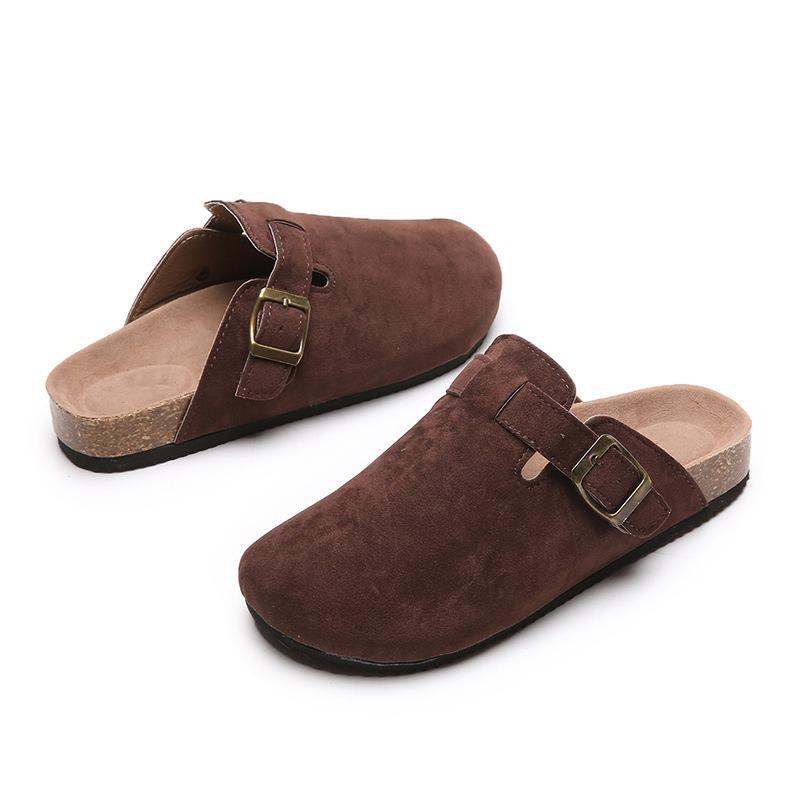 Baotou Slippers Female Couple Cork Drag Wish Large Size Shoes Casual Half Drag Lazy Shoes Tide