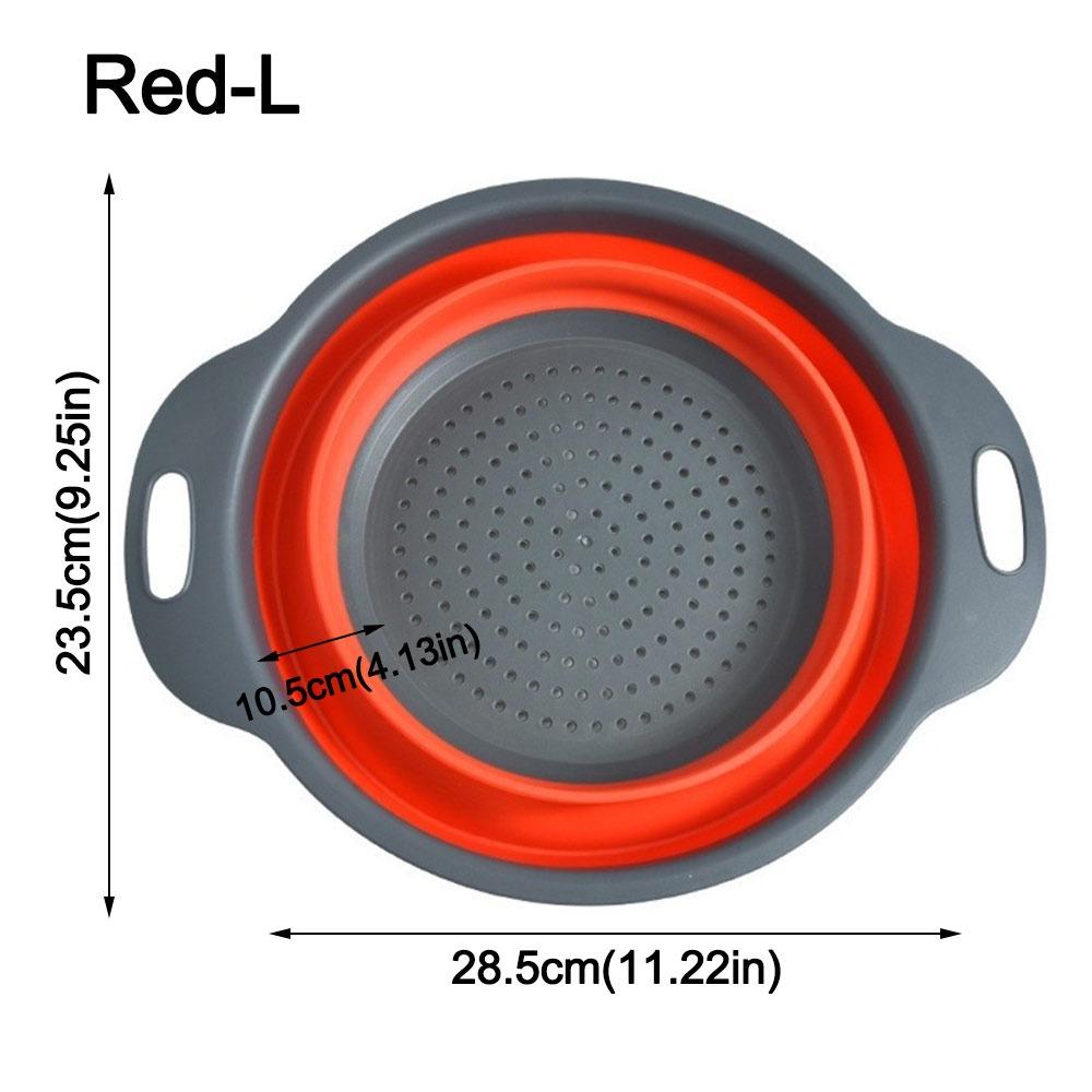 Silicone Folding Drainer Basket Drain Device Multifunctional Collapsible Colander Food Grade Fruit Vegetable Washing Basket