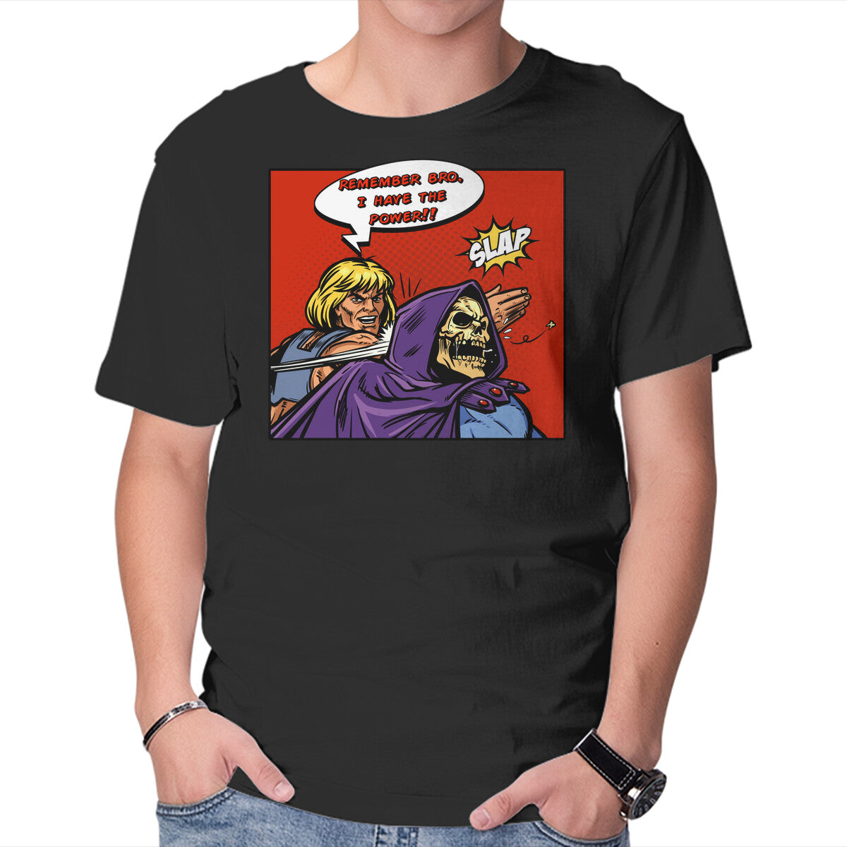 Unisex Crew Neck T-Shirt Power Slap Graphic Short Sleeve Casual Tee XXXXL