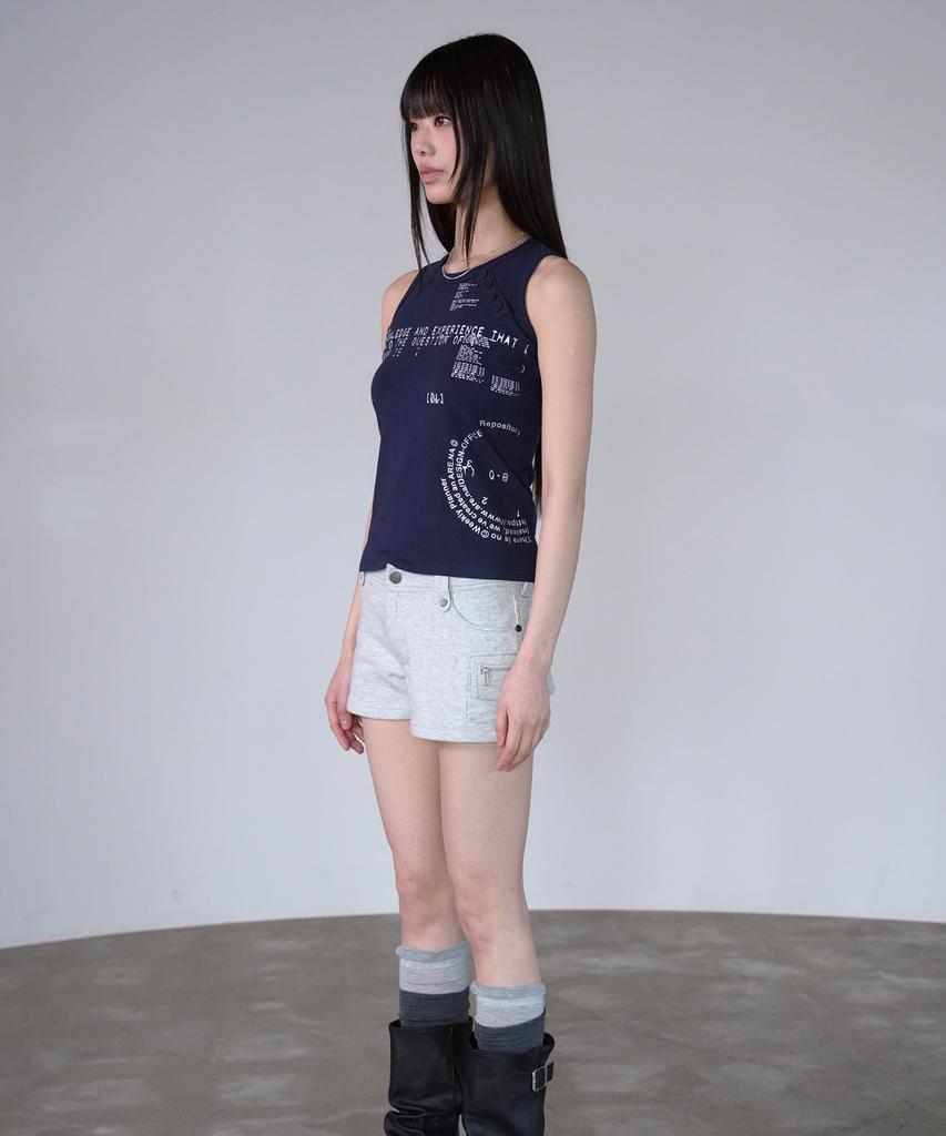 PRENDA Fragmented Log Tank Navy