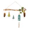 NUCHI Nordic Wooden Wall Hanging Christmas Tree with Natural Wood Stars – Customizable Ornaments