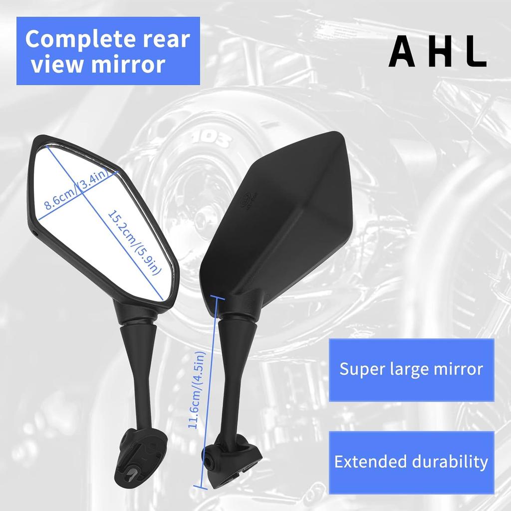 AHL Rückspiegel Seitenspiegel Kompatibel mit Hyosung GT125R GT250R GT650R GT650S/HONDA CBR900 CBR919 CBR929 CBR954 1998-2003, 88110-MAS-E01