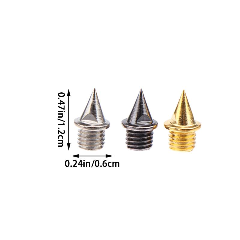 12Pcs Track Field Needle Silver/Gold/Black Camping Running Shoe Spikes Track Field Needle Outdoor Tools Replacements Parts