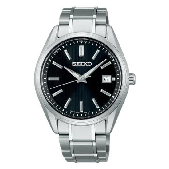 SEIKO SELECTION SBTM341 Japan-made Mens Wristwatch Solar Radio-controlled Pure Titanium Caseband Date Calendar Equipped Black Dial Sapphire Glass