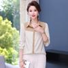YYFS Women's Fashion Casual Spring Autumn Stripe Print Long Sleeve POLO Neck Blouses & Shirts