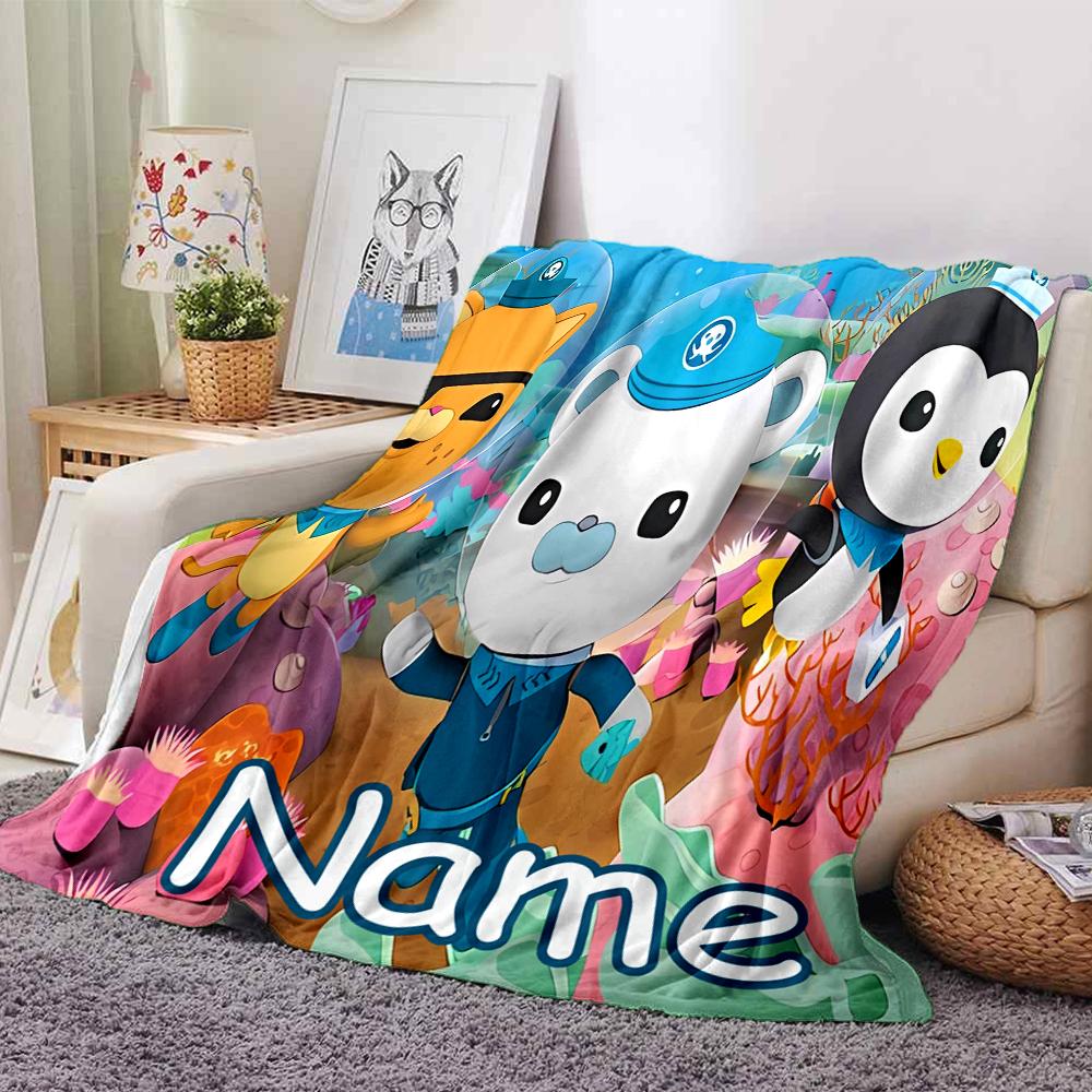 Customiz Name Personality Octonauts Blanket Soft &Warm Sofa Office Bed Travel Lunch Break Blanket, Gift Suitable All Seasons