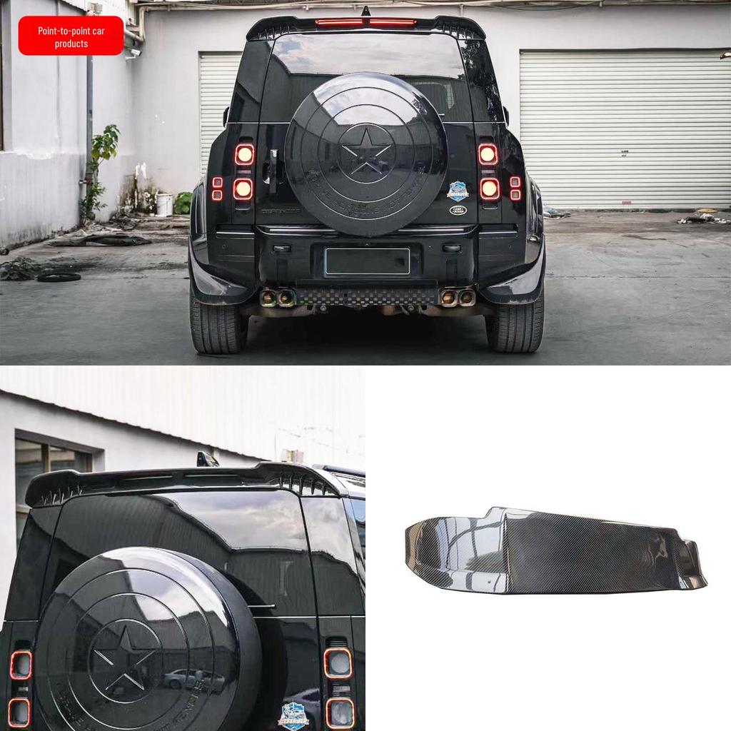 Land Rover Defender Carbon Fiber Rear Spoiler - Chelsea, Tiger Fang, KN Styles