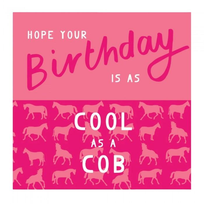 Gubblecote Cool As A Cob Greetings Card One Size rose