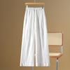High-waisted Tencel Linen Narrow Wide-leg Pants for Women, 1116 Summer New Thin Drape-enhancing Casual Straight-leg Pants