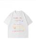 American Retro Graffiti T Shirt Unisex Heavyweight Funny Letter Print Summer Streetwear Casual Short Sleeve Tee Top