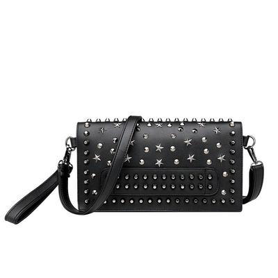 Modna w 2019 roku Europejska i Amerykańska Retro Damska Kwadratowa Torba Crossbody z Nitami