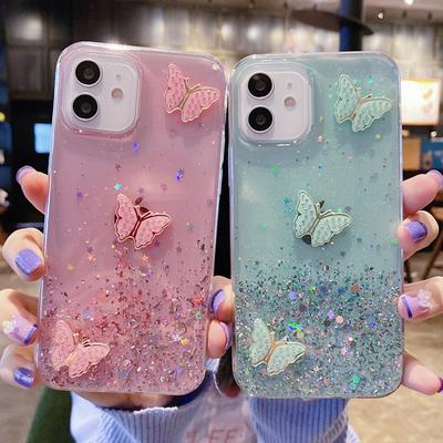Applicable To Apple 16 Mobile Phone Case Glue Rhinestone Butterfly IPhone 15 Promax Protective Case 14/13 Simple