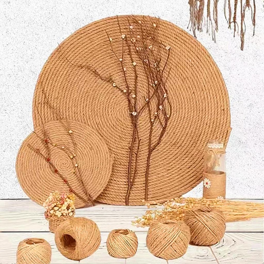 ILLIDAN Konopné lano Konopné struny Průměr Délka Asahi Jutové lano Silné Cat Tower Oprava Konopné lano Přírodní Sisal Konopné provázky Zahradnické balení Ruční výroba