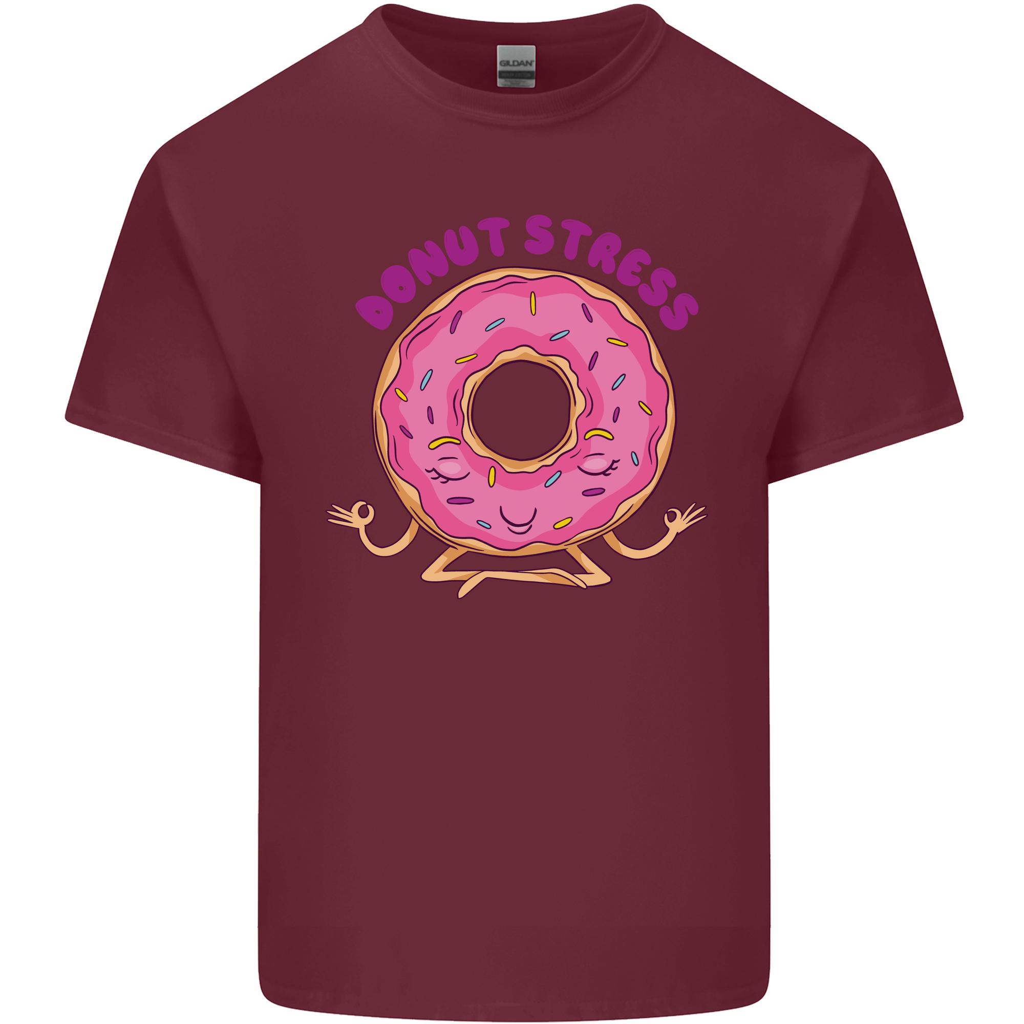 Donut Stress Funny Dont Stress Yoga Joke Unisexs Light Cotton TShirt S