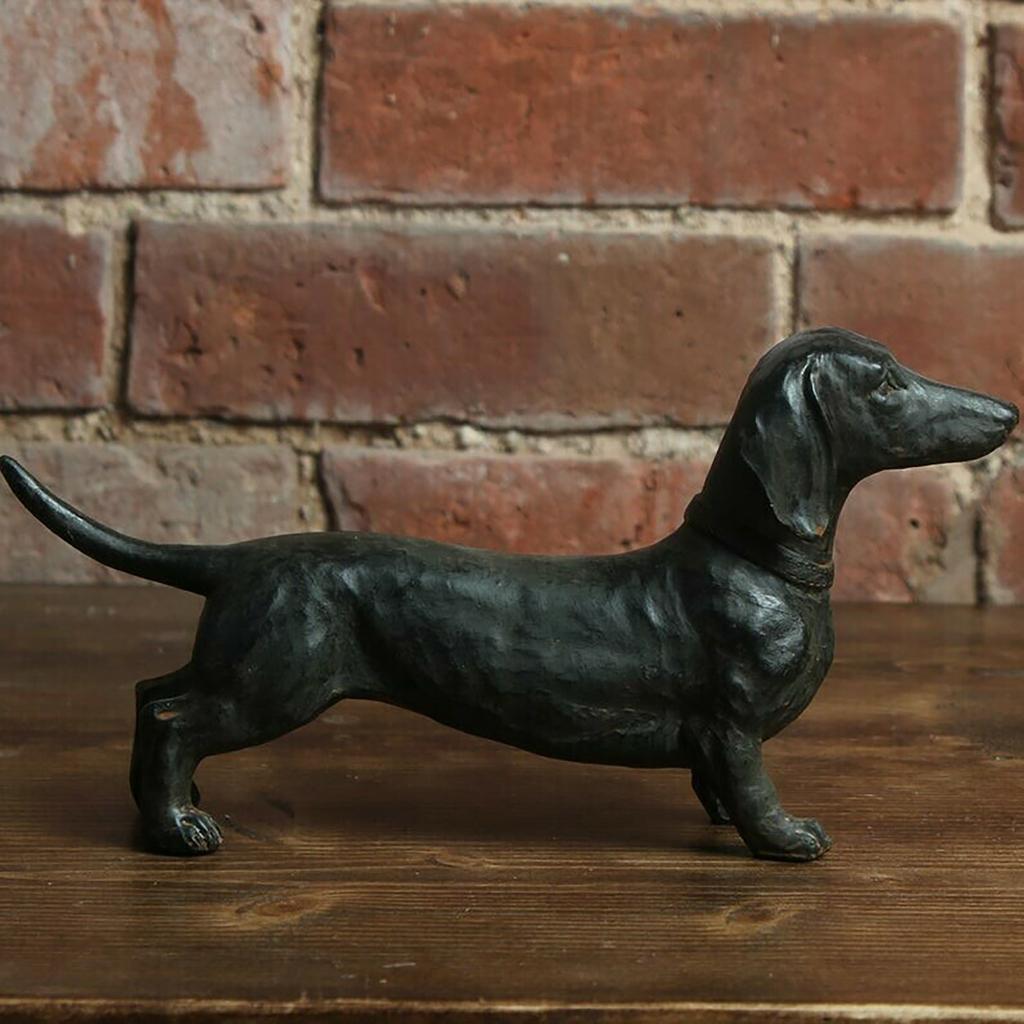 Yard Lawn Resin Dog Sculpture Dachshund Dog Memorial Gifts for Dog Lovers Outdoor Indoor Decorations Lawn Garden Figurine Dog Statue Garden Dog Statue Dachshund Statue Garden Decor