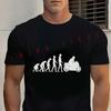Motorbike Evolution Biker Gift Superbike Moto Cotton T-shirt Casual Mens Summer Short Sleeve Sp