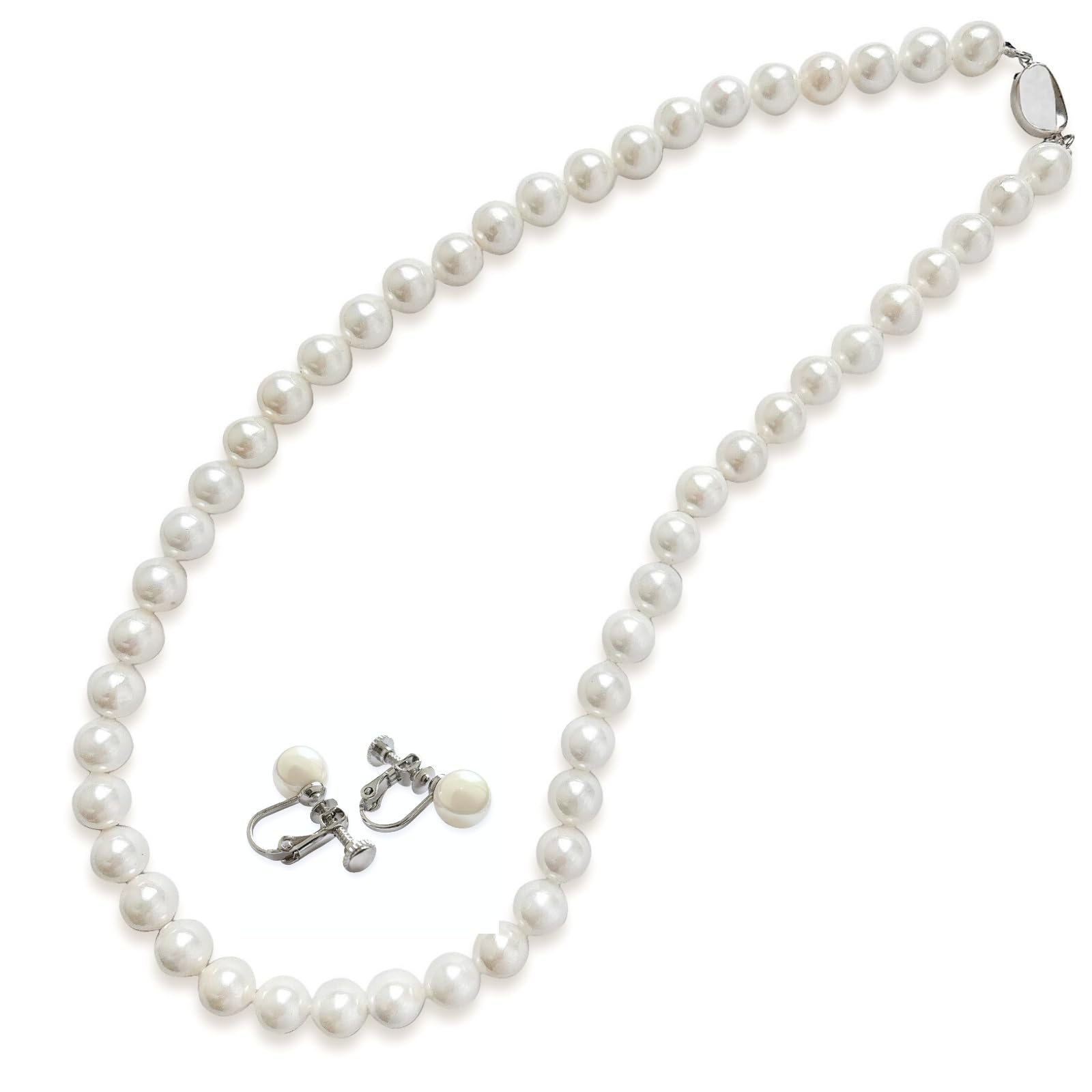 

Включен оригинальный серебряный футляр для хранения жемчуга [CocoFill] Ожерелье, Серьги, Набор, 8 мм, Ракушка, Женский, 925 проба, Свадьба, Похороны, Ювелирные изделия, Аксессуары,