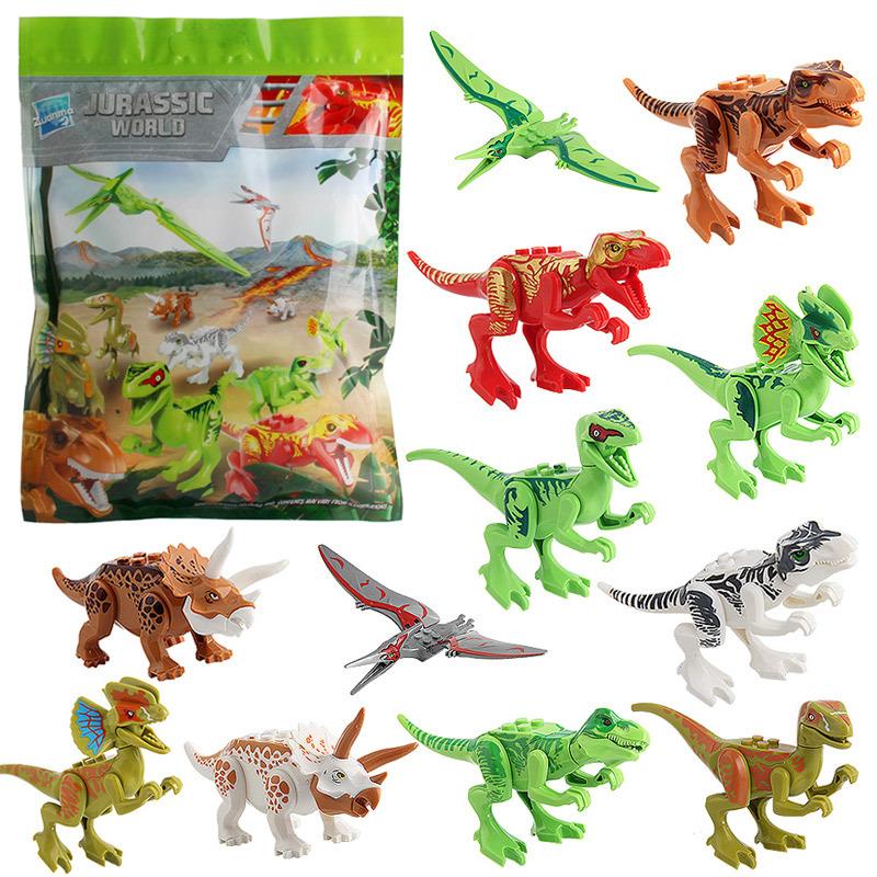 Dinosaurier Bausteine Jurassic Kleinteile Montage Spielzeug 12er Pack Beutelverpackt Kompatibles Dinosaurier Modell Set